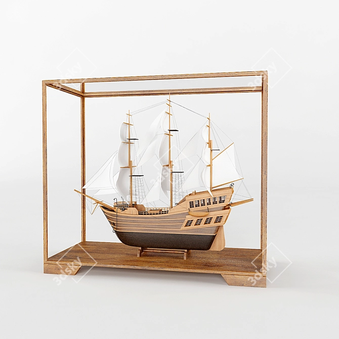 Exquisite Handcrafted Ship Model 3D model image 1