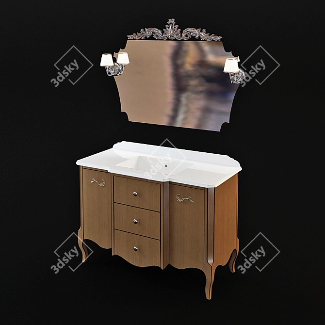 Trendy Time Bathroom Set 3D model image 1