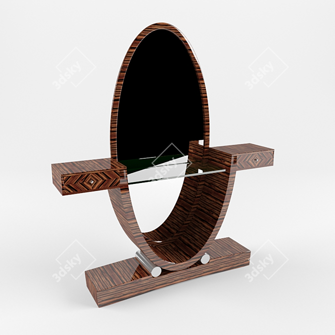 Elegant Art Deco Vanity Table 3D model image 1