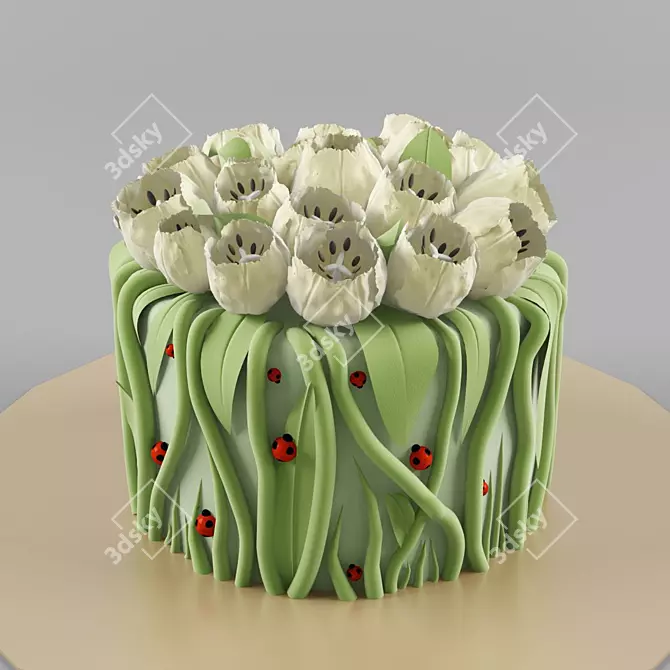 Delicious Cake Mastic 3D model image 1