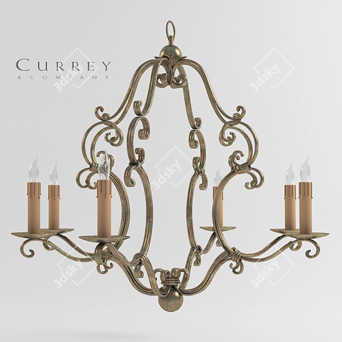 Curay Montecristo 5-Light Chandelier 3D model image 1