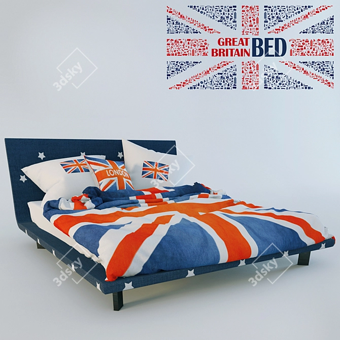 British Dream Bed 3D model image 1