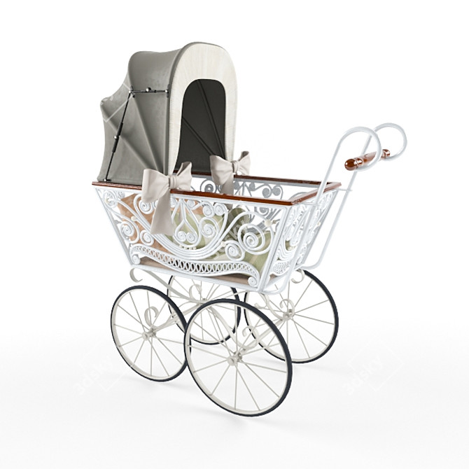 Classic Child Carriage 3D model image 1