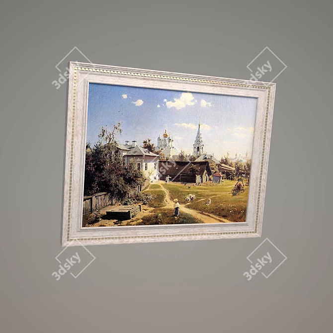 Moscow Courtyard Painting by Vasily Polenov 3D model image 1