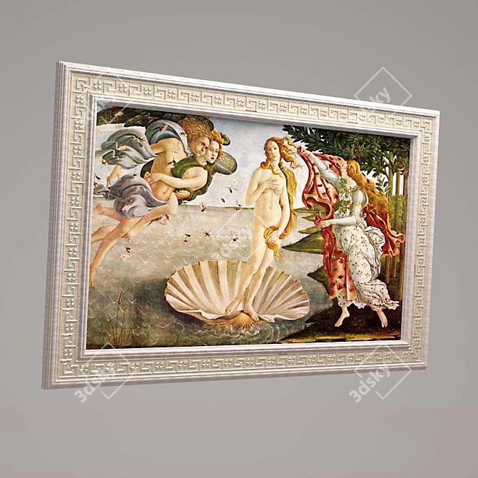 "Birth of Venus" Painting by Botticelli 3D model image 1