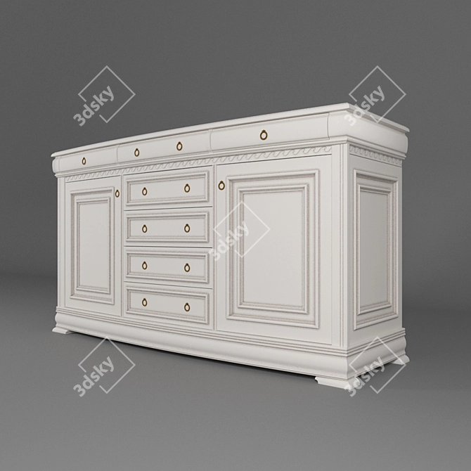 Stylish Storage Solution: Chest of Drawers 3D model image 1