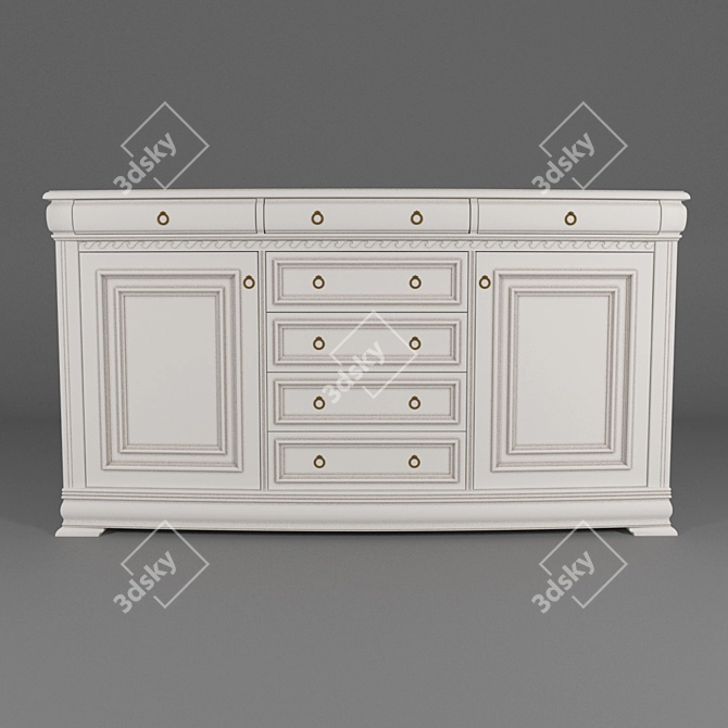 Stylish Storage Solution: Chest of Drawers 3D model image 2