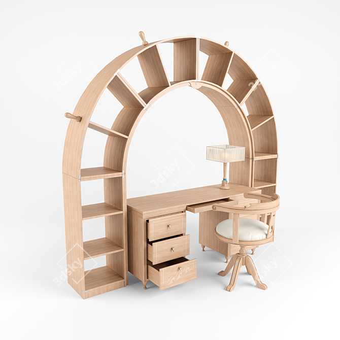 GOLDLINE ONDA Desk Set 3D model image 1