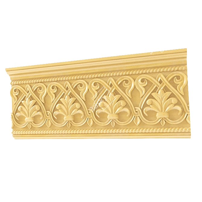 CNC-processed Cornice Iconostasis 3D model image 1