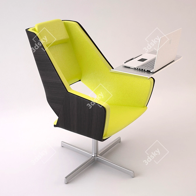 Swivel Table Office Chair 3D model image 2