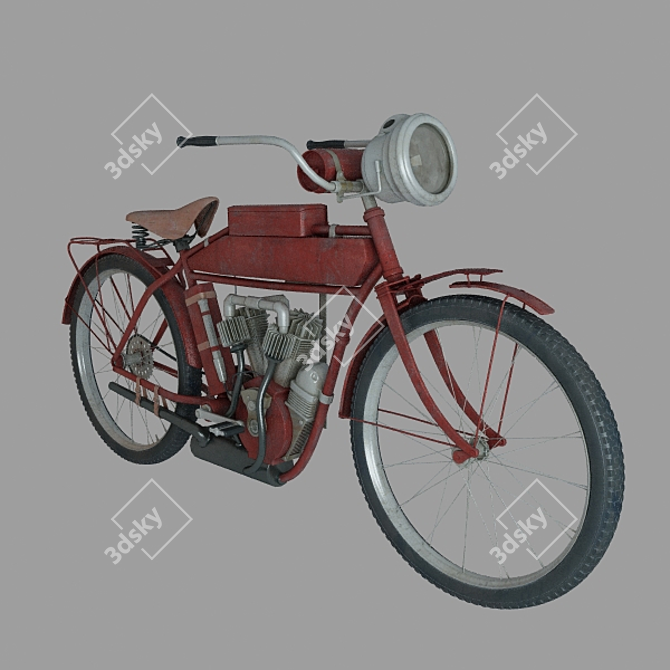 Vintage Indian Motorcycle 1912 3D model image 1