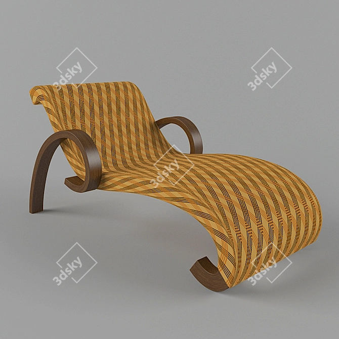 Borromini Deckchair: Armani Elegance 3D model image 1