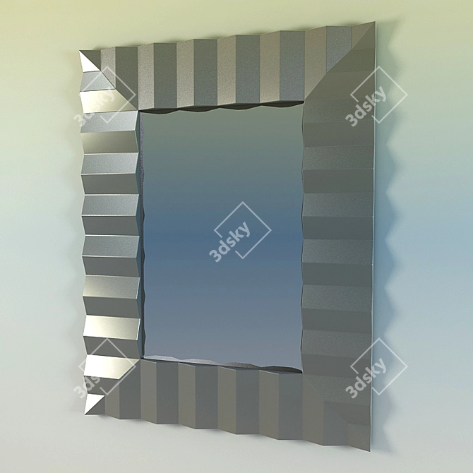 Sleek Modern Mirror 3D model image 1