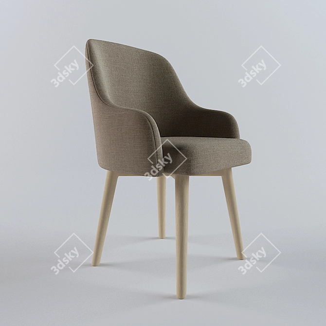 ComfortMax Saddle Chair 3D model image 1