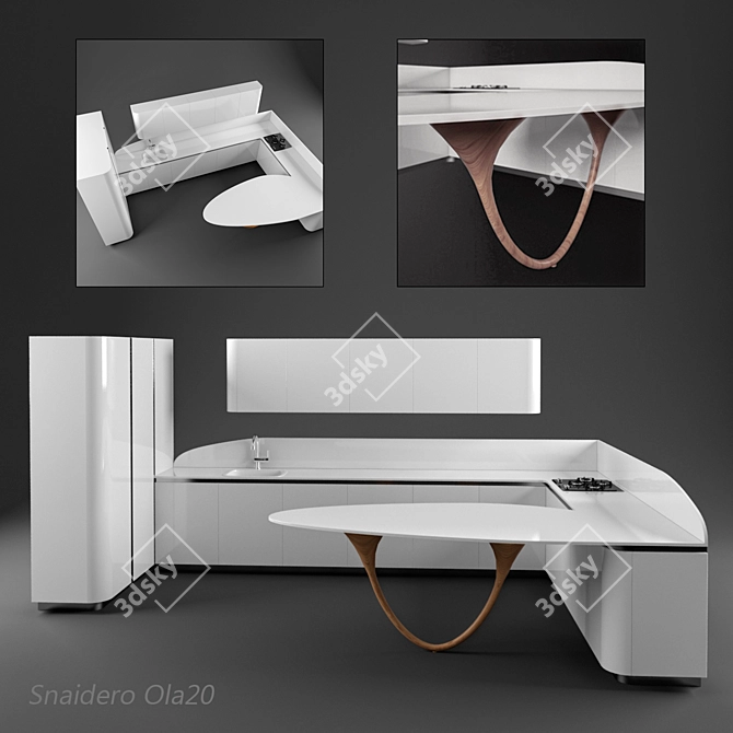 Title: Snaidero Ola20 Kitchen 3D model image 1