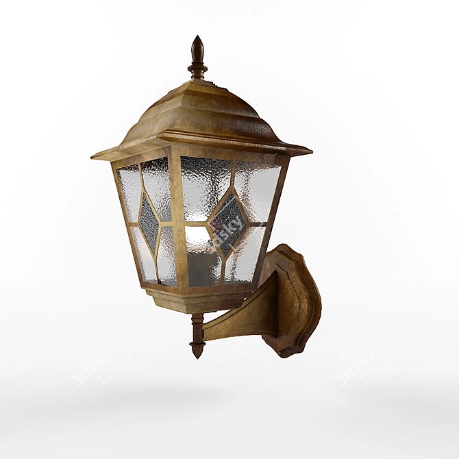 Antique Wall Lantern 3D model image 1