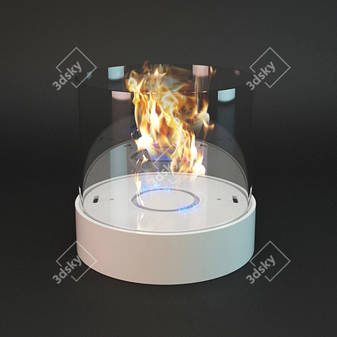 EcoFlame Ceramic Bio Fireplace 3D model image 1