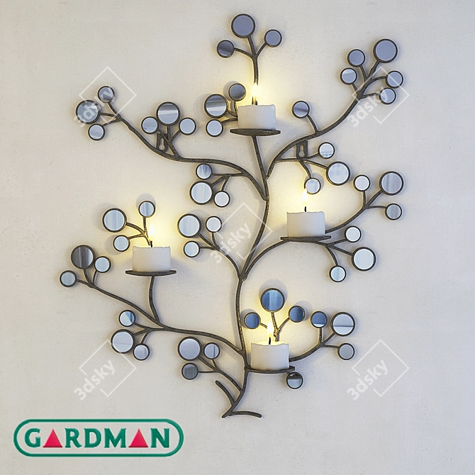 Mirror Tree Décor: Indoor/Outdoor Use (65x55 cm) 3D model image 1