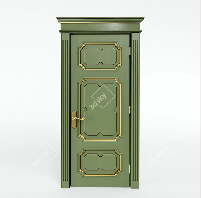 Elegant Classic Door - Bellotti Art 820 3D model image 1