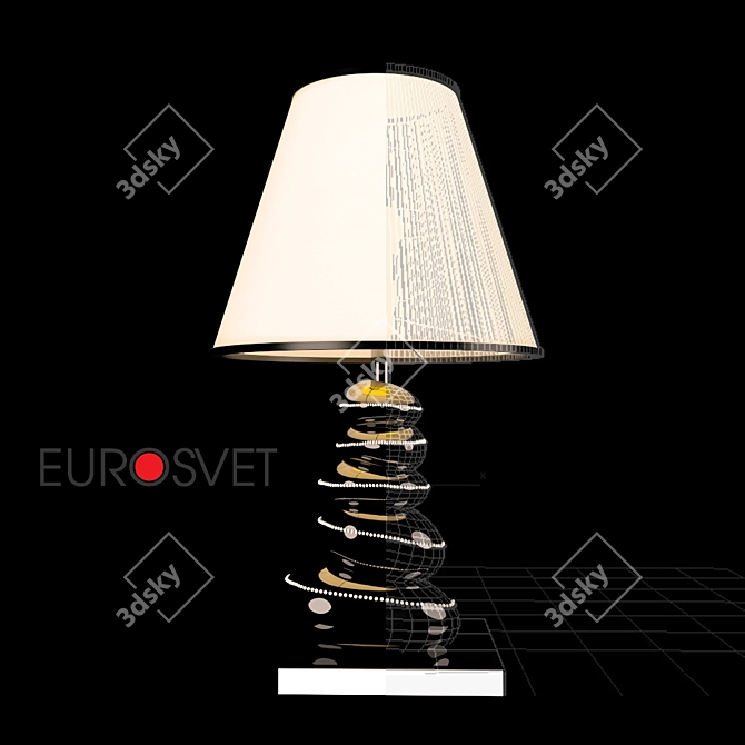 Elegant Black Table Lamp 3D model image 1