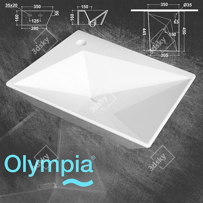 Crystal Elegance 64 KR: Olympia Ceramica 3D model image 1