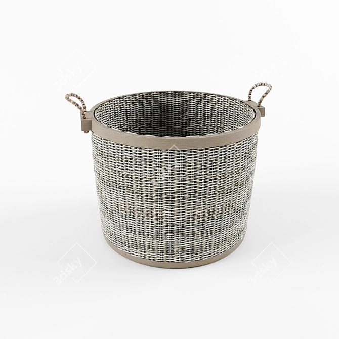 Title: Versatile Bath Basket 3D model image 1