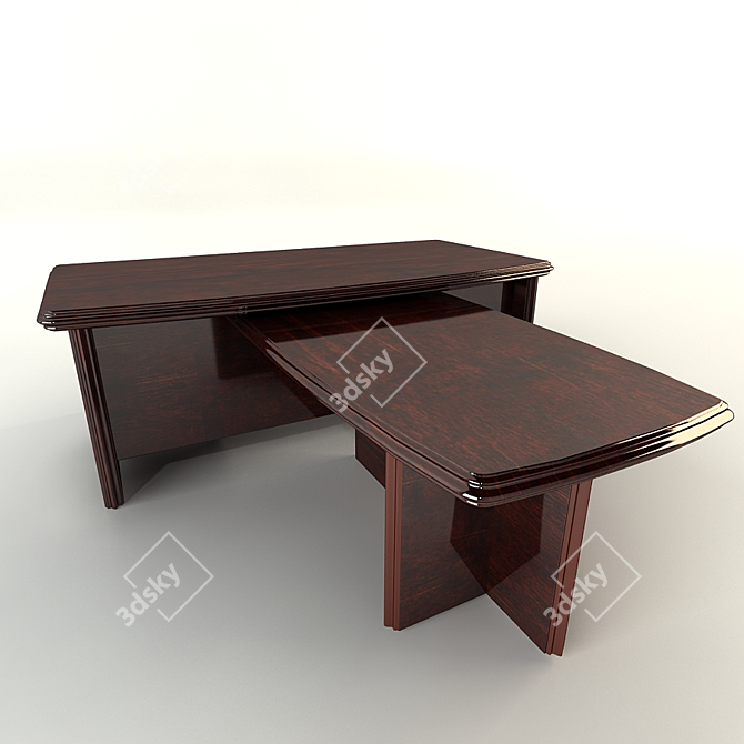 Executive Office Desk 3D model image 1