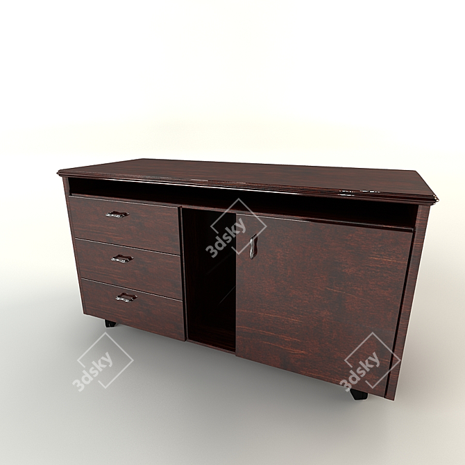 Sleek Desk Caddy 3D model image 1