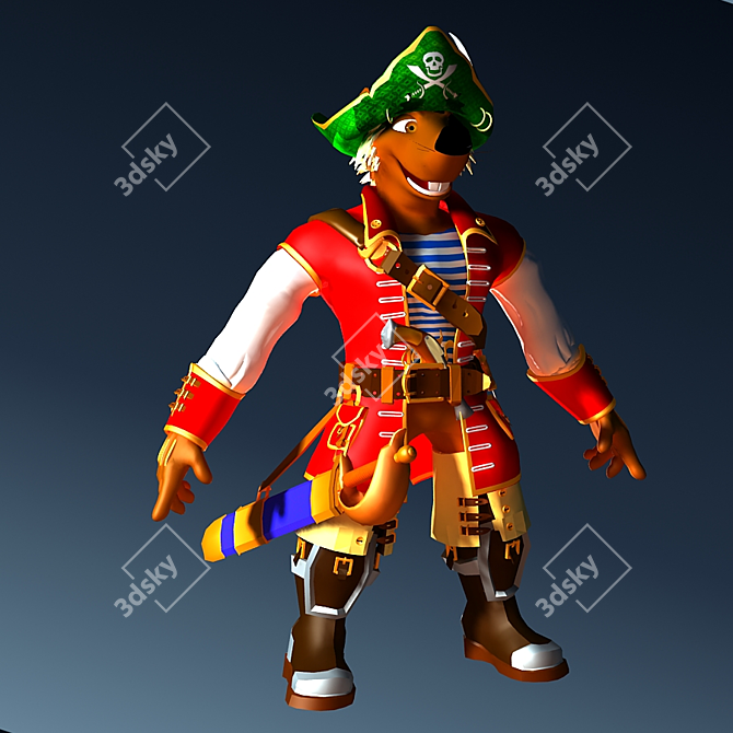 Bright Pirate Toy - Enhance Kids Play 3D model image 1