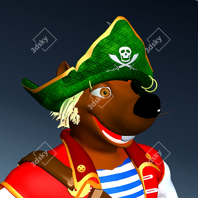 Bright Pirate Toy - Enhance Kids Play 3D model image 2