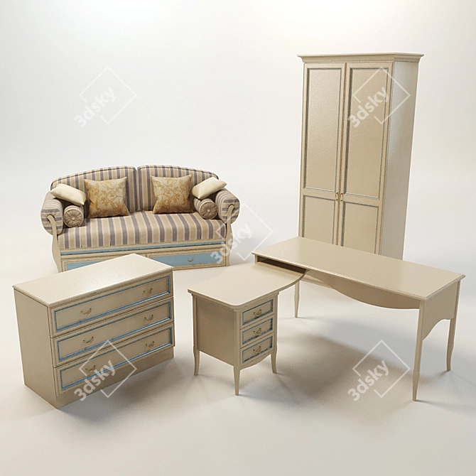 Florence Kids Furniture Collection by Mann Group 3D model image 1