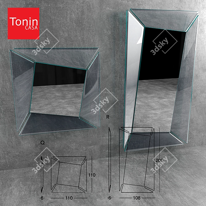 Modern Elegance: Tonin Casa CALLAS 3D model image 1
