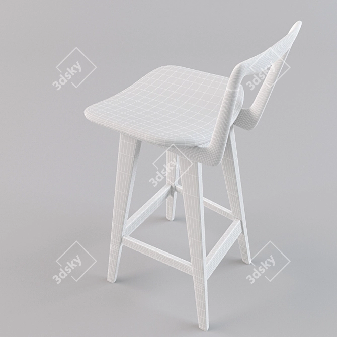 Retro Chic Stool 3D model image 2