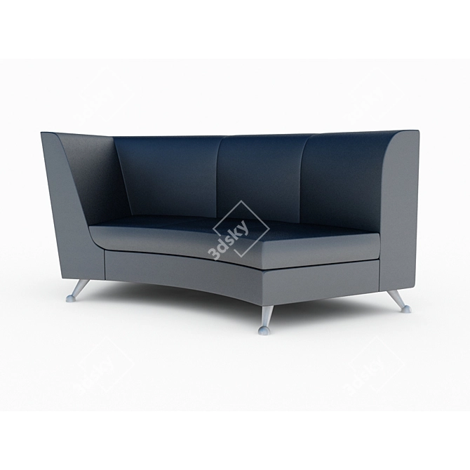 Elegant Office Sofa 3D model image 1