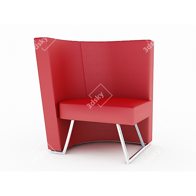 Title: Leather Armchair 3D model image 2