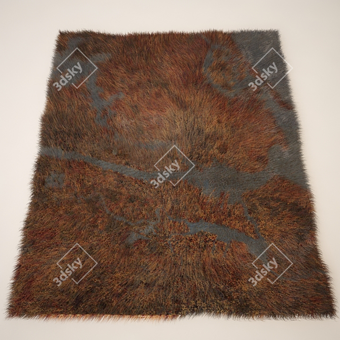 Hairy 4 Carpets Collection 3D model image 2