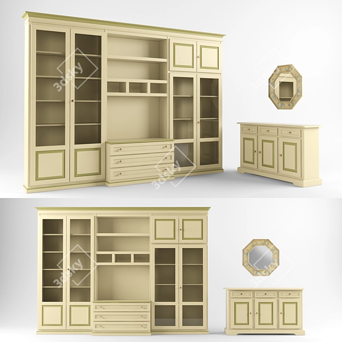 Rustic Charm Furniture Set 3D model image 1