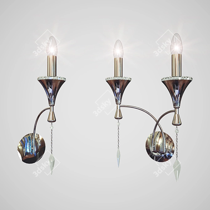 Elegant Wall Sconces - Classic Touch 3D model image 1