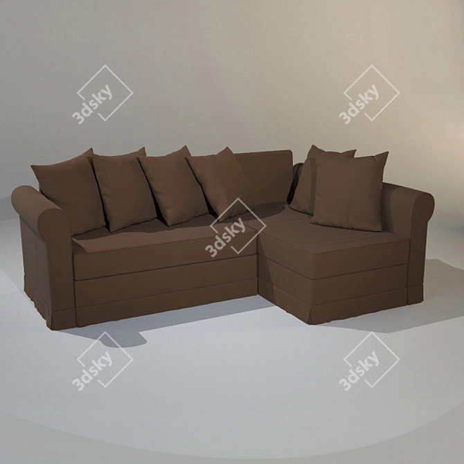 Transform your space with the versatile Ikea Moheda sofa-bed! 3D model image 1