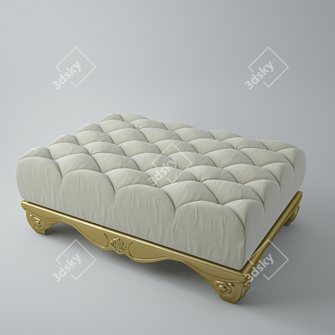 Elegant Ottoman Chair: Timeless Style 3D model image 1