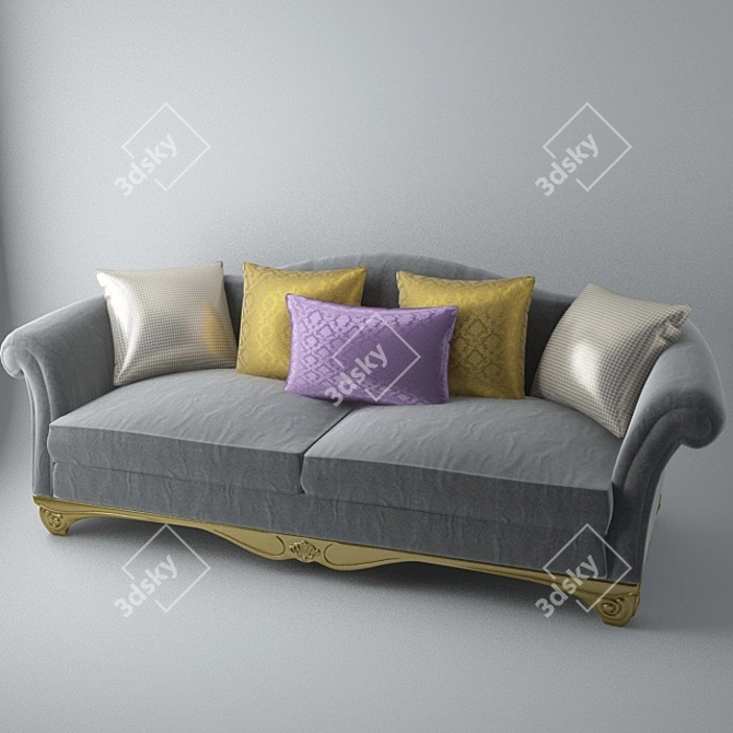 Timeless Comfort: Classic Couch 3D model image 1