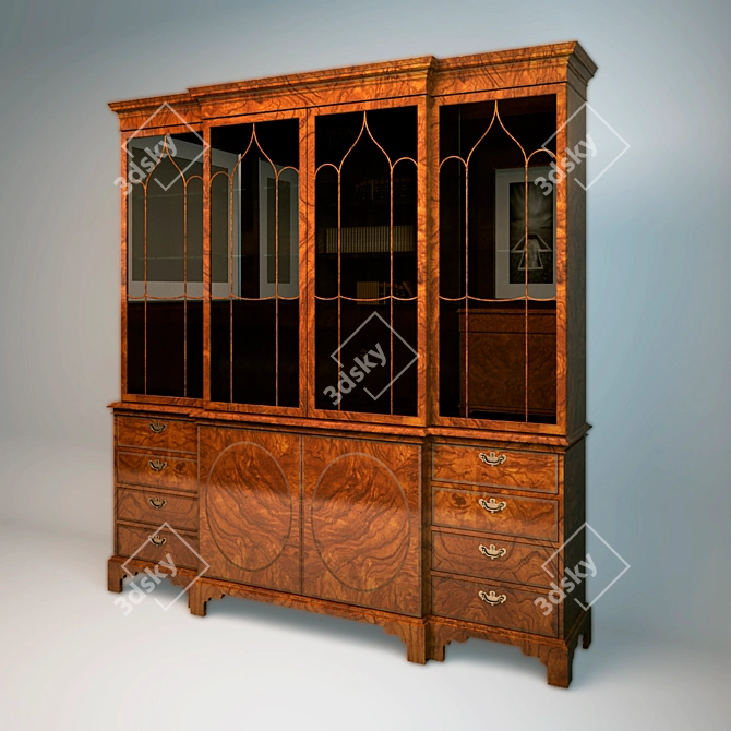 Classic Office Sideboard 3D model image 1