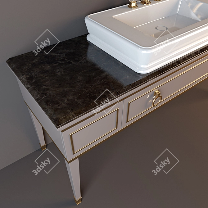 Luxury Oasis LUTETIA L10 Bathroom Set 3D model image 2