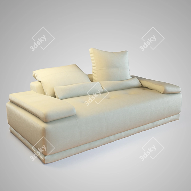 Sleek Chinese Sofa 3D model image 1