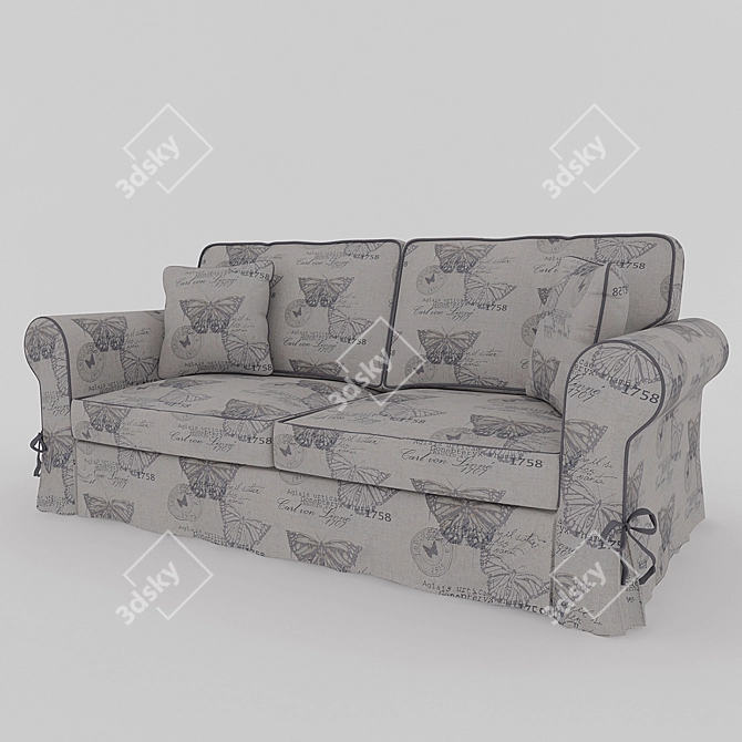 Elegant Vintage Sofa 3D model image 1