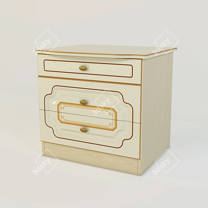 Classic Bedside Table - Victoria 3D model image 1