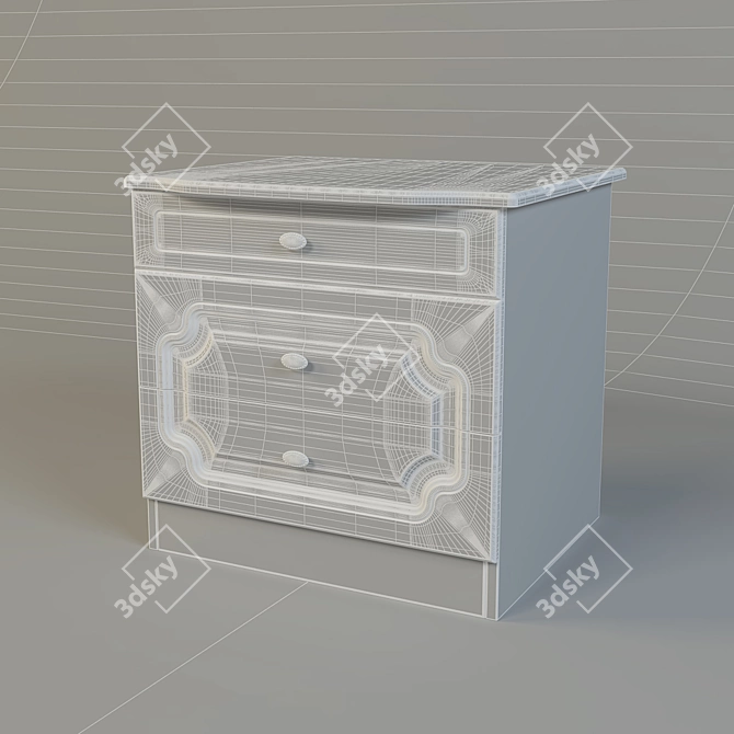 Classic Bedside Table - Victoria 3D model image 2