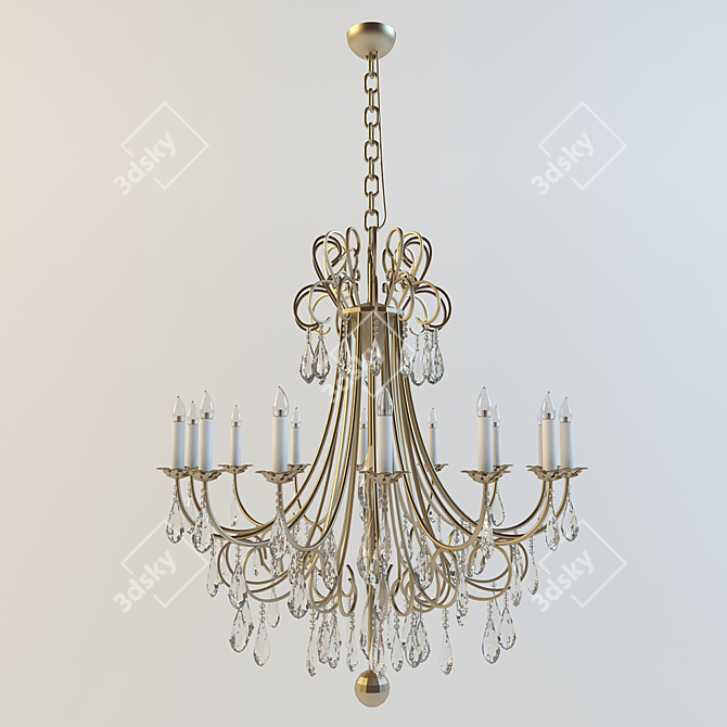 Timeless Elegance Chandelier 3D model image 1