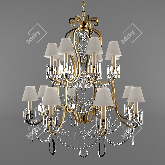 Glamorous RL5231GI-S Chandelier 3D model image 1