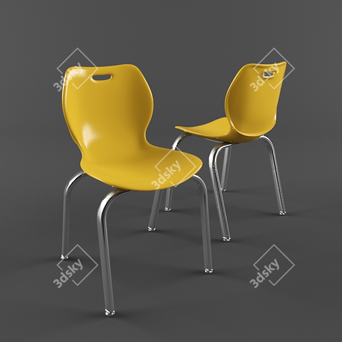 IW418 Wave Chair 3D model image 1